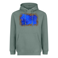 Sage gemstone blue leopard background Heavyweight Hoodie - JahusDesignShop