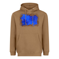 Toasted Coconut gemstone blue leopard background Heavyweight Hoodie - JahusDesignShop