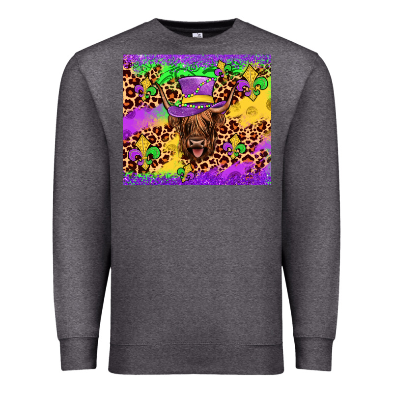 Highland Cow Mardi Gras Tumbler Premium Sweatshirt by JahusDesignShop | Teevron