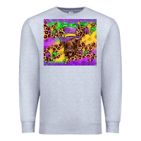 Heather Grey highland cow mardi gras tumbler Premium Sweatshirt - JahusDesignShop