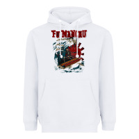 White fu manchu Heavyweight Hoodie - artisFamous