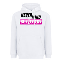 White Never Mind the Buzzcocks Heavyweight Hoodie - artisFamous