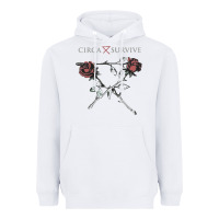 White Circa Survive Heavyweight Hoodie - artisFamous