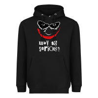 Black why so serious Heavyweight Hoodie - artisFamous