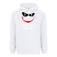 White why so serious Heavyweight Hoodie - artisFamous