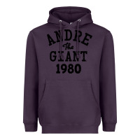 Plum andre the giant 1980 Heavyweight Hoodie - artisFamous