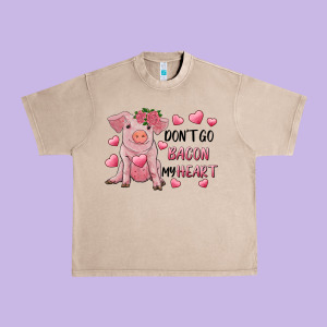 Valentine's Day Don't Go Bacon My Heart Urban Heavy Tee Designed By Ranaportraitstore