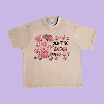 Valentine's Day Don't Go Bacon My Heart Urban Heavy Tee Designed By Ranaportraitstore