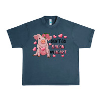 Midnight Navy Valentine's Day Don't Go Bacon My Heart Urban Heavy Tee - RanaPortraitStore