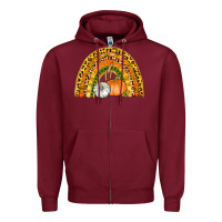 Burgundy fall rainbow Zipper Hoodie - AdoDesignShop