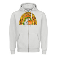 Dove Grey fall rainbow Zipper Hoodie - AdoDesignShop