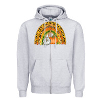 Heather Grey fall rainbow Zipper Hoodie - AdoDesignShop