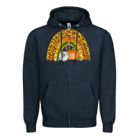 Navy fall rainbow Zipper Hoodie - AdoDesignShop