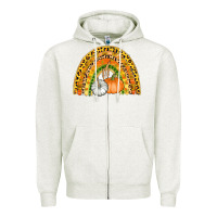 Oatmeal Heather fall rainbow Zipper Hoodie - AdoDesignShop