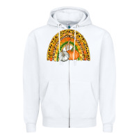 White fall rainbow Zipper Hoodie - AdoDesignShop