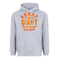 Heather Grey andre the giant 8th wonder of the world Heavyweight Hoodie - artisFamous