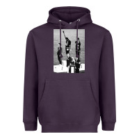 Plum black power black fist 1968 olympics Heavyweight Hoodie - artisFamous