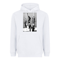 White black power black fist 1968 olympics Heavyweight Hoodie - artisFamous