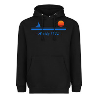 Black amity island 1975 Heavyweight Hoodie - artisFamous