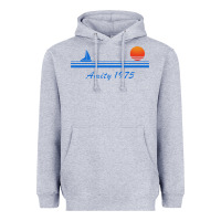 Heather Grey amity island 1975 Heavyweight Hoodie - artisFamous