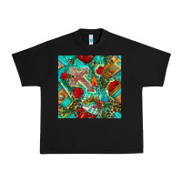 Black faith coffee cup and cross with leopard and roses seamless pattern bbs Urban Heavy Tee - BundleAndBundleShop