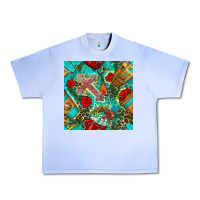 Grape Ice faith coffee cup and cross with leopard and roses seamless pattern bbs Urban Heavy Tee - BundleAndBundleShop