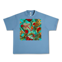 Pebble Blue faith coffee cup and cross with leopard and roses seamless pattern bbs Urban Heavy Tee - BundleAndBundleShop