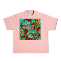 Salmon faith coffee cup and cross with leopard and roses seamless pattern bbs Urban Heavy Tee - BundleAndBundleShop