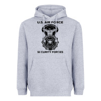 Heather Grey air force security forces Heavyweight Hoodie - artisFamous