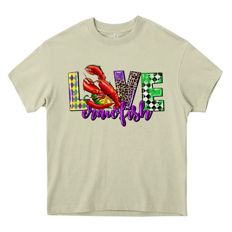 Love Crawfish Mardi Gras Heavy Core Tee by CowGirlArtShop | Teevron