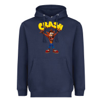 Navy crash bandicoot Heavyweight Hoodie - artisFamous