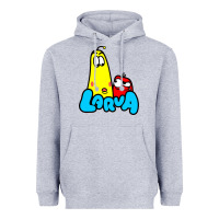 Heather Grey larva cartoon Heavyweight Hoodie - artisFamous
