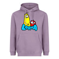 Lavender larva cartoon Heavyweight Hoodie - artisFamous