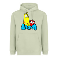 Matcha larva cartoon Heavyweight Hoodie - artisFamous