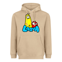 Mushroom larva cartoon Heavyweight Hoodie - artisFamous
