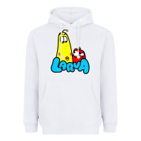 White larva cartoon Heavyweight Hoodie - artisFamous