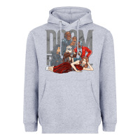 Heather Grey doom breakfast patrol Heavyweight Hoodie - artisFamous