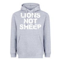 Heather Grey lions not sheep Heavyweight Hoodie - artisFamous