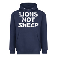Navy lions not sheep Heavyweight Hoodie - artisFamous
