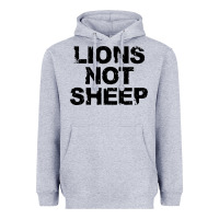 Heather Grey lions not sheep Heavyweight Hoodie - artisFamous