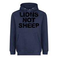 Navy lions not sheep Heavyweight Hoodie - artisFamous