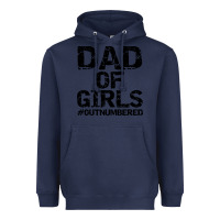 Navy dad of girls Heavyweight Hoodie - artisFamous