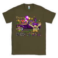 Army Green Happy Mardi carnival with truck Classic Tee - HowdyJamesFarm