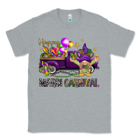 Heather Grey Happy Mardi carnival with truck Classic Tee - HowdyJamesFarm