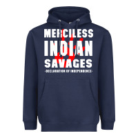 Navy merciless indian savages Heavyweight Hoodie - artisFamous