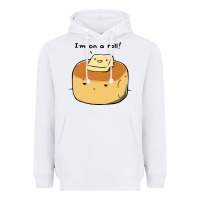 White i'm on a roll! Heavyweight Hoodie - artisFamous