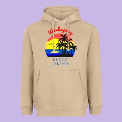 Weekapaug, Rhode Island Sunset Heavyweight Hoodie Designed By Artisfamous