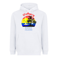 White weekapaug, rhode island sunset Heavyweight Hoodie - artisFamous