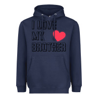 Navy i love my brother, brothers day , brother sister  love Heavyweight Hoodie - artisFamous