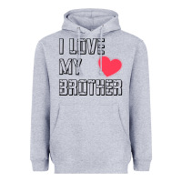 Heather Grey i love my brother, brothers day , brother sister  love Heavyweight Hoodie - artisFamous